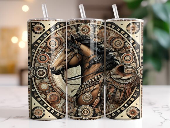 Boho Western Brown Horse Tumbler Wrap Review