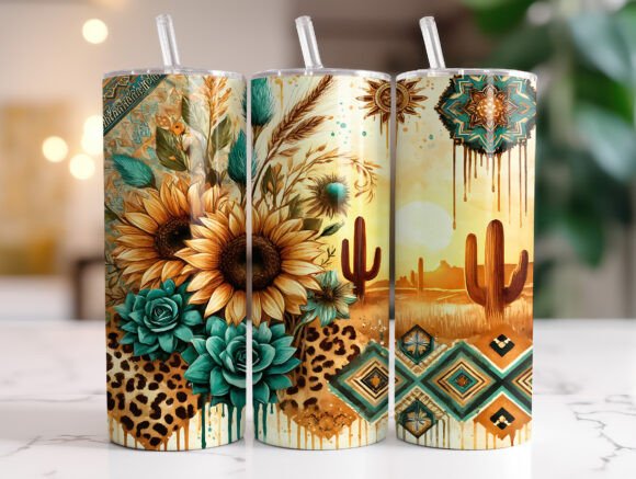 Boho Western Sunflower 20oz Tumbler Wrap Review