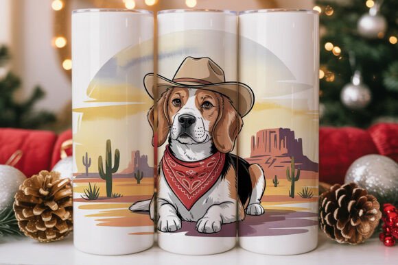 Cowboy Beagle Tumbler Wrap Design Review