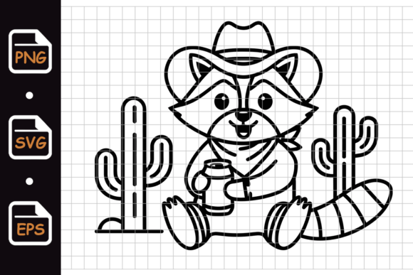 Cowboy Raccoon with Cactus Outline Embroidery Review