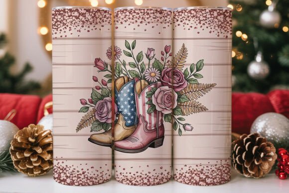 Patriotic Floral Cowboy Boots Embroidery Design Review