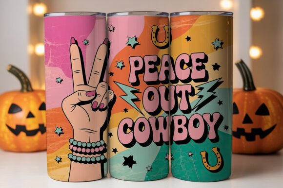 Peace out Cowboy Tumbler Wrap Design Review