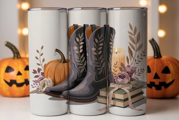 Reviewing the Fall Cowboy Boots 20oz Tumbler Wrap for Embroidery Projects
