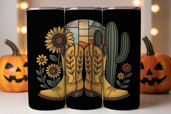 Stained Glass Cowboy Boots Tumbler Wrap Review for Embroidery Projects