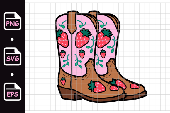 Strawberry Cowboy Boots Cartoon Embroidery Review