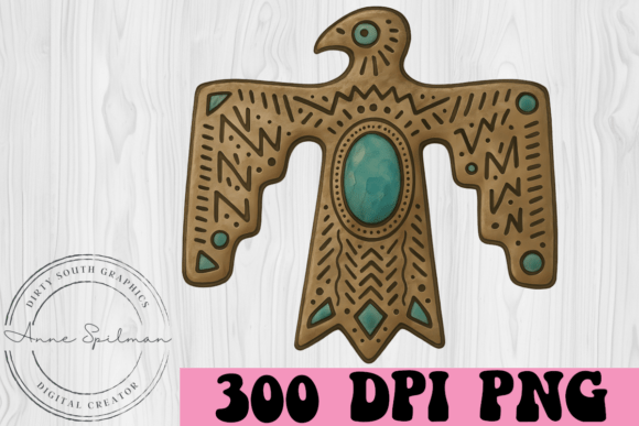 Turquoise Thunderbird Western Theme Gem Review