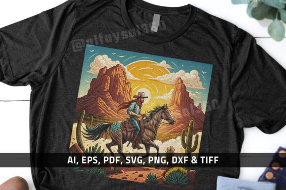 Vintage Western Cowboy Ride T-Shirt
