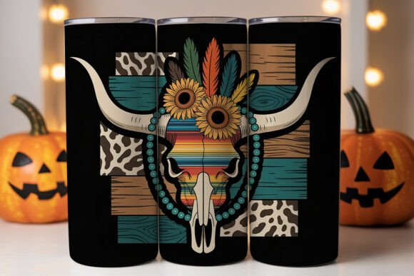 Western Boho Longhorn Tumbler Wrap Design Review
