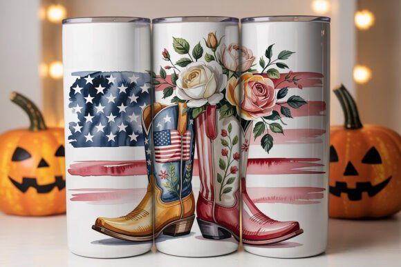 Western Roses Flag Tumbler Wrap Review for Embroidery Projects